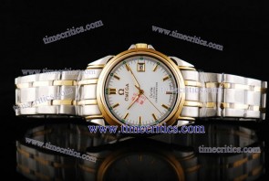 Omega TriOGA418 De Ville Co-Axial Two Tone White Watch