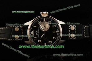 IWC TriIWCBP2299 Big Pilot's Black Dial Steel Watch 7750 Coating