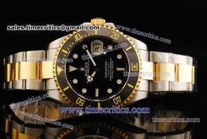 Rolex TriROL1144 Submariner Black Dial Two Tone Watch