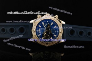 Breitling TriBrlb068 Black Bird Blue Rubber Steel Watch