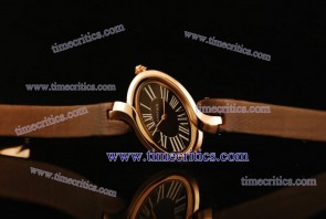 Cartier TriCAR350 Delices de  Brown Satin Rose Gold Watch