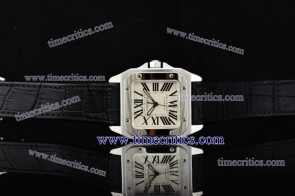 Cartier TriCAR371 Santos 100 Medium 1:1 Leather Steel Watch