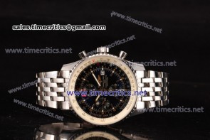 Breitling TriBRL89046 Navitimer World Chrono Black Dial Steel Watch (BP)