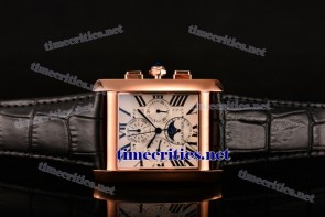 Cartier TriCAR89059 Tank MC White Dial Rose Gold Watch