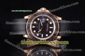 Rolex TriROX89527 Yachtmaster 40 Black Dial Rose Gold Watch (JF)