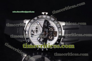 Ulysse Nardin TriUN99079 Executive Dual Time & Big Date White Dial Steel Watch