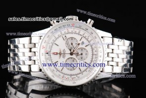 Breitling TriBRL408 Navitimer 01 White Dial Steel Watch